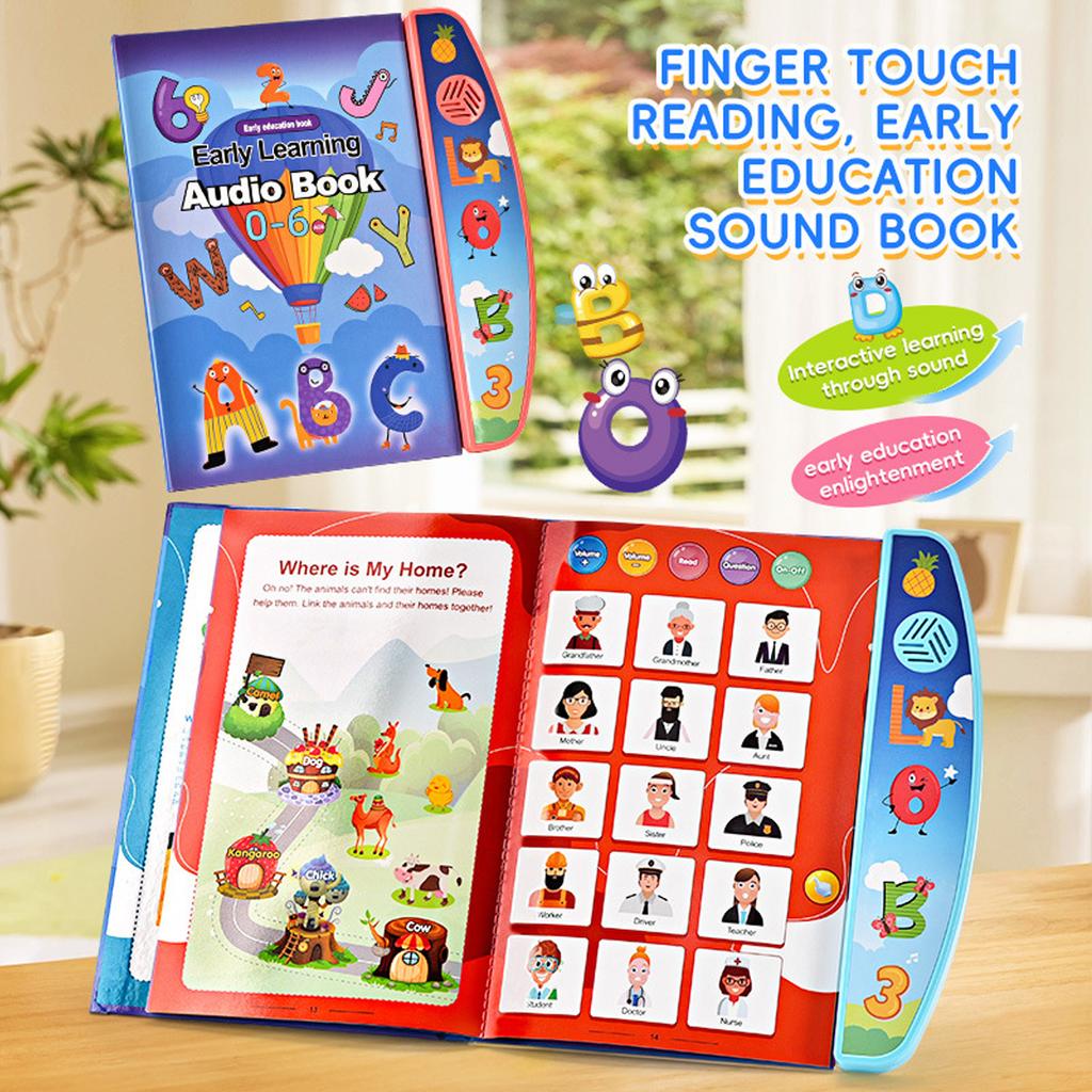 Elektronisches Hörbuch für Kinder, zum Zeigen und Lesen, Hörbücher, Früherziehungsgerät, Kognitives Buch, Lernen, Englische Spielzeuge, Kleinkindgeschenke
