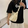 Large Capacity Letter Canvas Underarm Bag Korean Style Simple Handbag  Outdoor