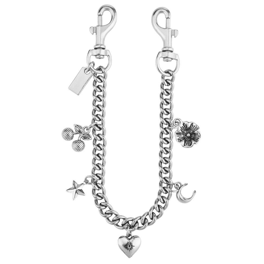 Style Cherry Fruit Bag Charm With Metallic Chain For Womens Fashion Accessory