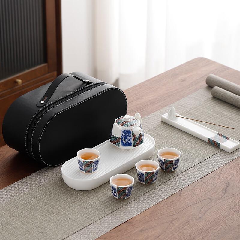 Shuimo Dangqing Ceramic Travel Tea Set