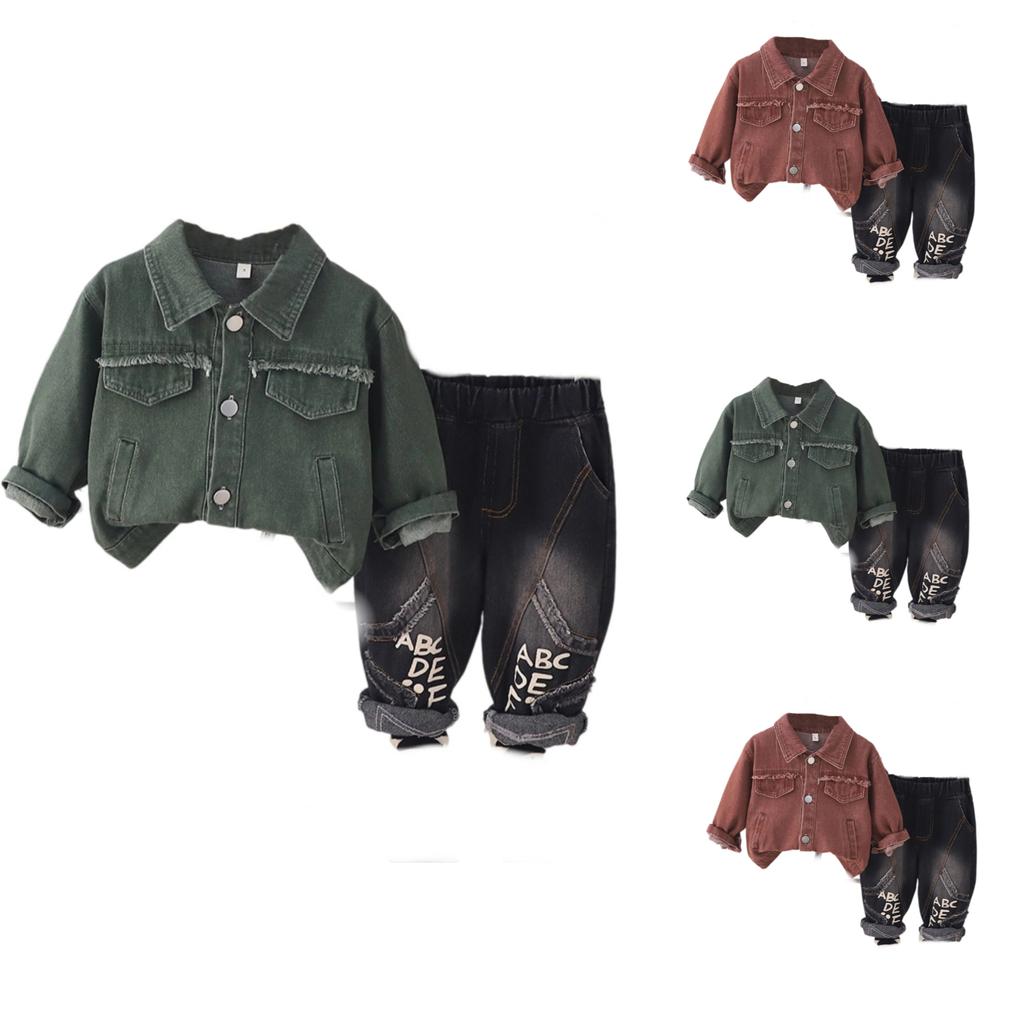 Kids Casual Long-Sleeve Set, Comfortable Daily Wear Outfits
