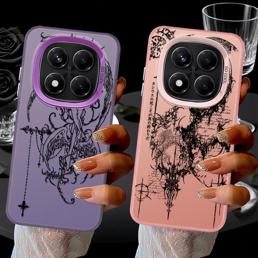 Gothic Style Angel Cross Phone Cover Case for Xiaomi Redmi Note 14 A1 11 Pro 13C 10 A2 Note 13 12 Pro Plus 12 12C 14C