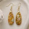 Luxury High Quality Natural Emperor Stone Water Drop Earrings Earrings European and American Popular Retro Jewelry