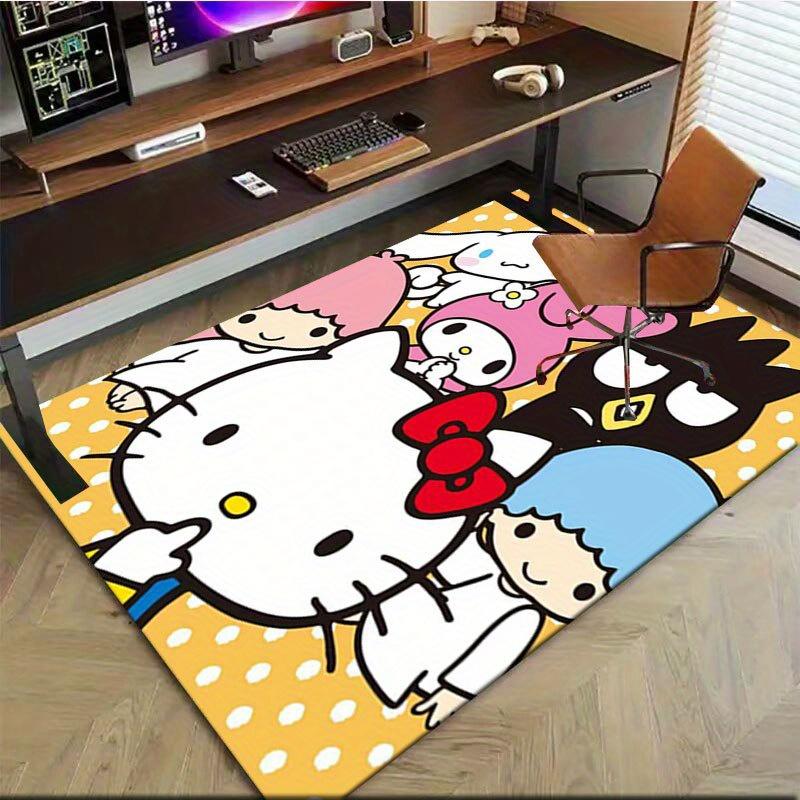 1pc Sanrio Melody Mermaid Printed Office Carpet Rectangle Rug Under The Table,Perfect Room Decor for Living Room, Bedroom, Kitchen, Non-slip Floor Mat