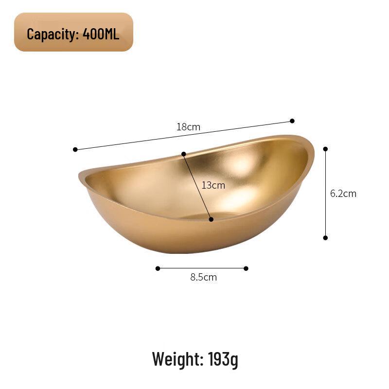 Lainuo Stainless Steel Boat-Shaped Bowl
