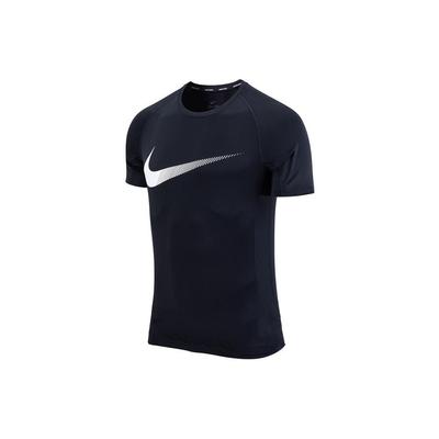 Ανδρική Αθλητική Μπλούζα Κοντομάνικη Dri-Fit Pro Λογότυπο Gradient Print Ελαστική Γρήγορη Στεγνότητα Crew Neck Μαύρη DB4183-010