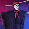 Skeleton Hanging Ghost Halloween Decoration Hooded Skeleton Hanging Ghost Haunted House Scene Layout Props