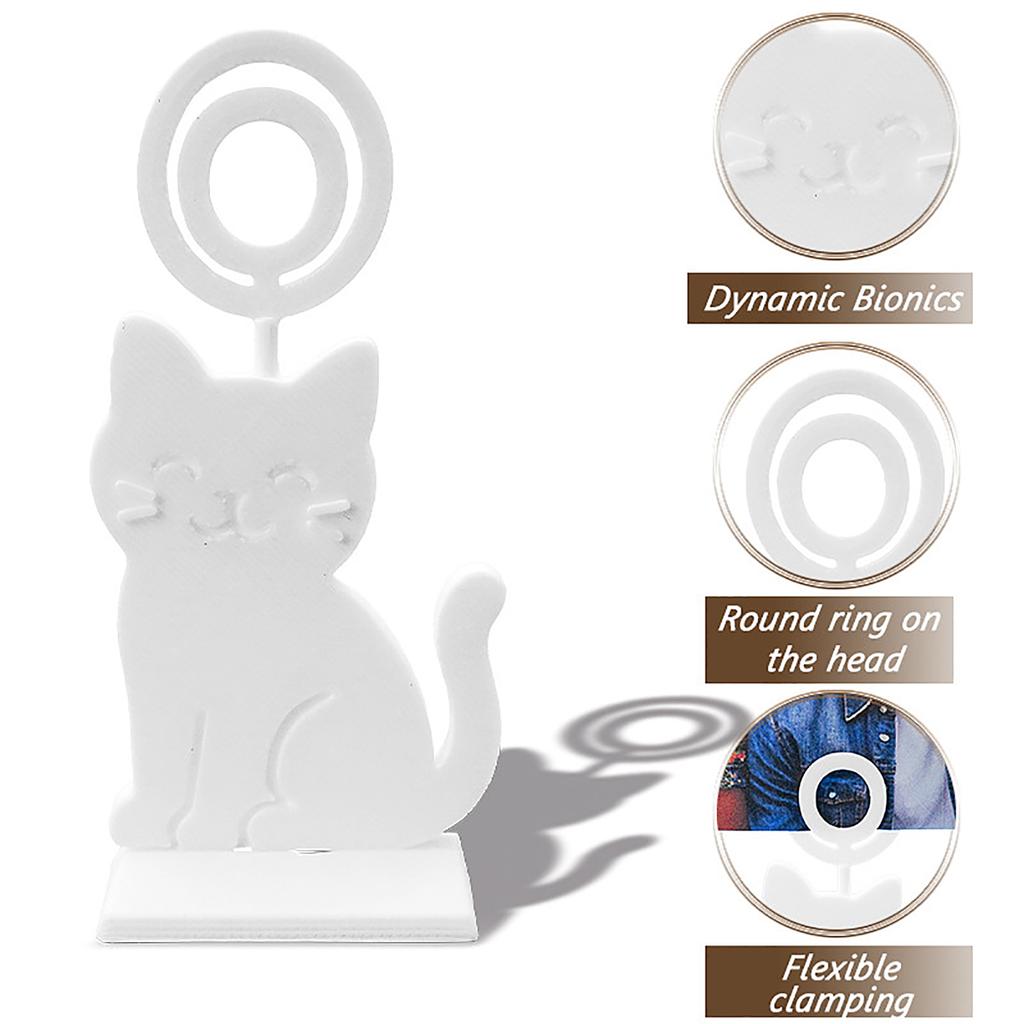 Creative Standing Cat Photo Holder Tag Clip Hotel Place Card Restaurant Menu Display Stand Ornament