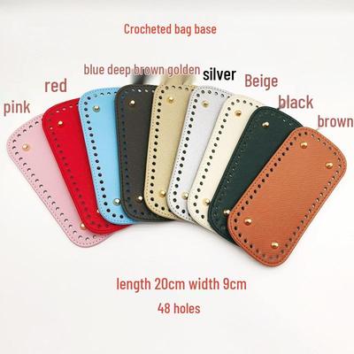 Fondo Borsa Tessuto Fatto a Mano Fai da Te: Base in Pelle all'Uncinetto HyunA, Ovale, PU, 20x9cm Accessorio per Borsa