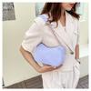 Minimalist Corduroy Crossbody Bag for Women, Single Strap Shoulder Tote, Zipper Closure Mini Square Handbag, Soft Casual Daily Purse