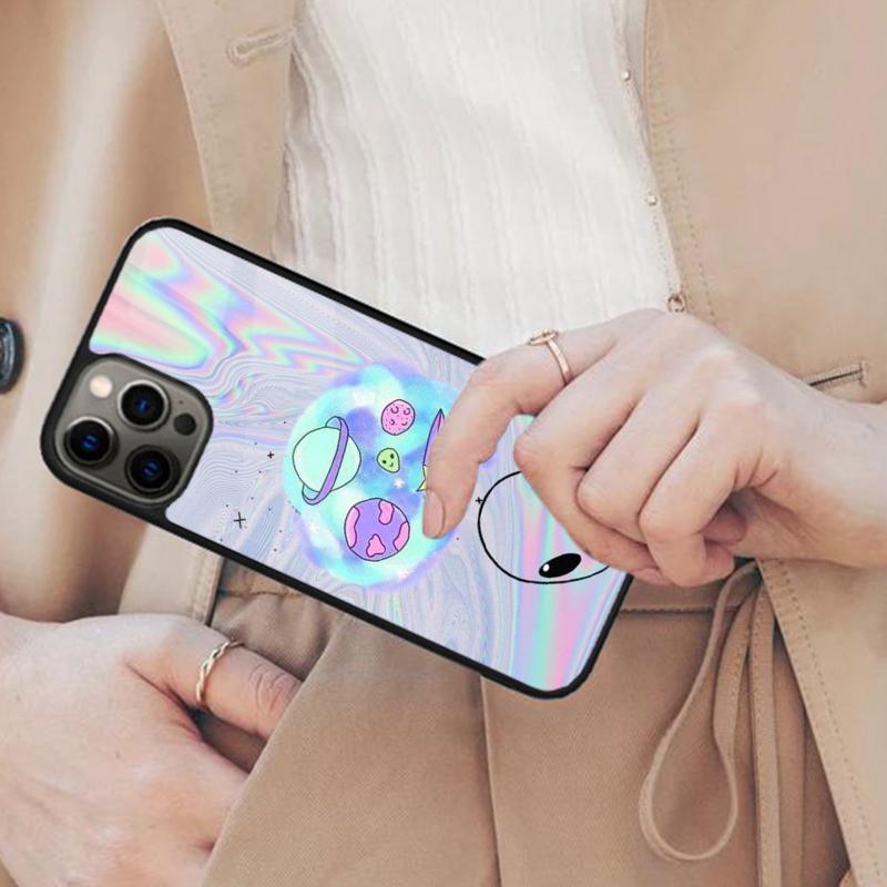 

Kawaii Green Alien Magnetic Phone Case For APPLE iPhone 17 Air 16 14 13 12 Pro Max 15 Plus Wireless Charge With MagSafe Cover iPhone 13mini