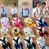 Effen Kleur Kinderen Riem Strik Set Baby Jongens Meisjes Bretels Clip-on Y-Back Bretels Strik Elastisch Kinderen Verstelbaar