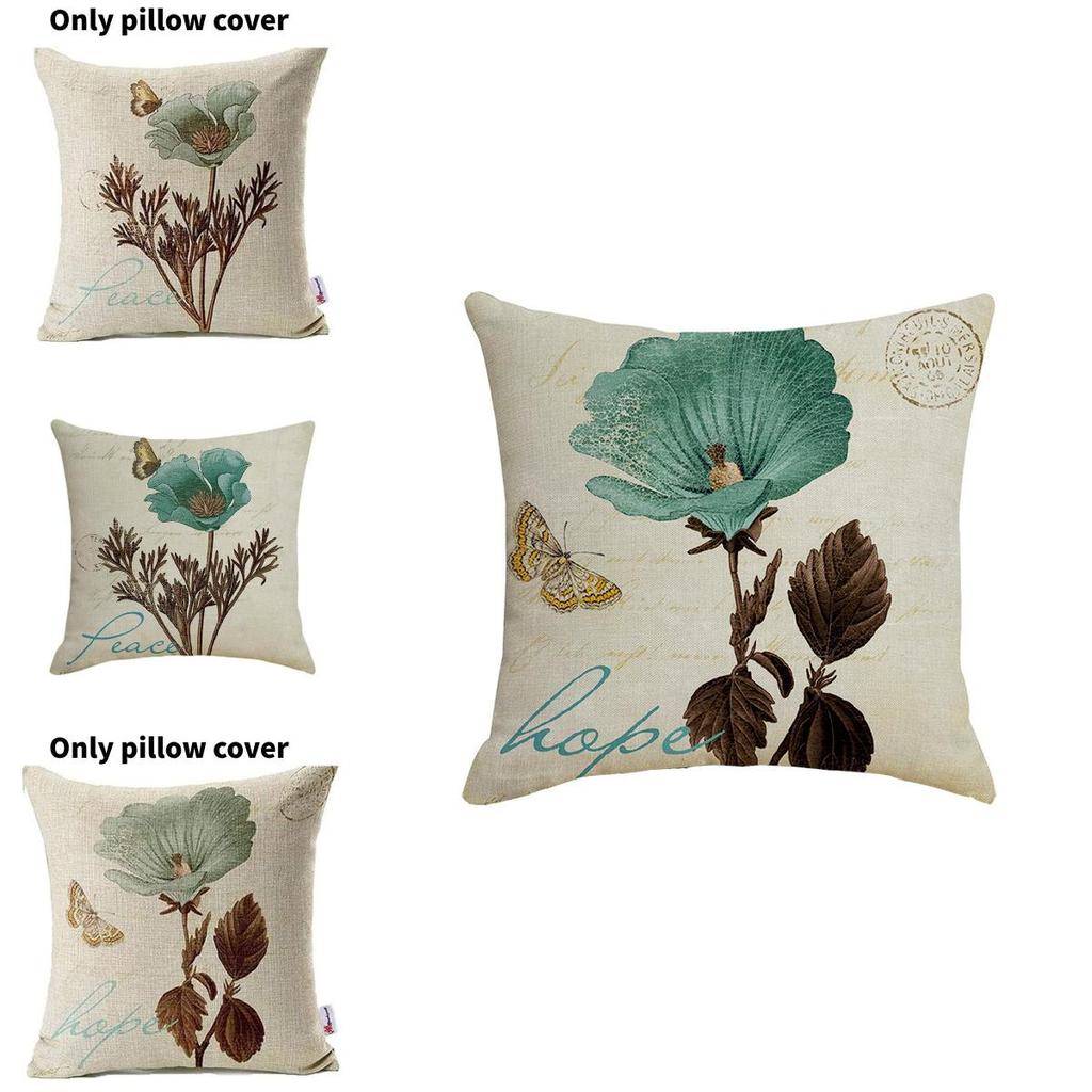 Floral Butterfly Pillowcase For Living Room Decor With Polyester Material For Home Use