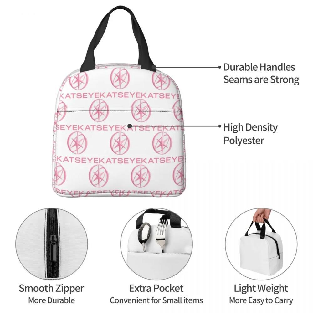 KATEYE Kpop Group Insulated Lunch Bag for Women Office Cooler Thermal Food Box Tote Leakproof Lunch Boxes Container