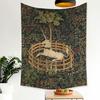The Unicorn In Captivity Wall Tapestry Cover Beach Towel Picnic Yoga Mat Home Decoration Animal Wall Covering Blanket