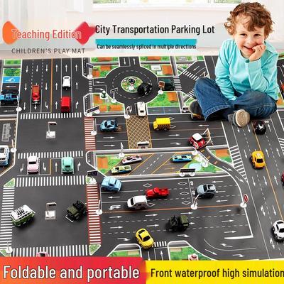 Cross-Border Traffic Rules Learning Mat for Adults & Children – Educational City Route Game