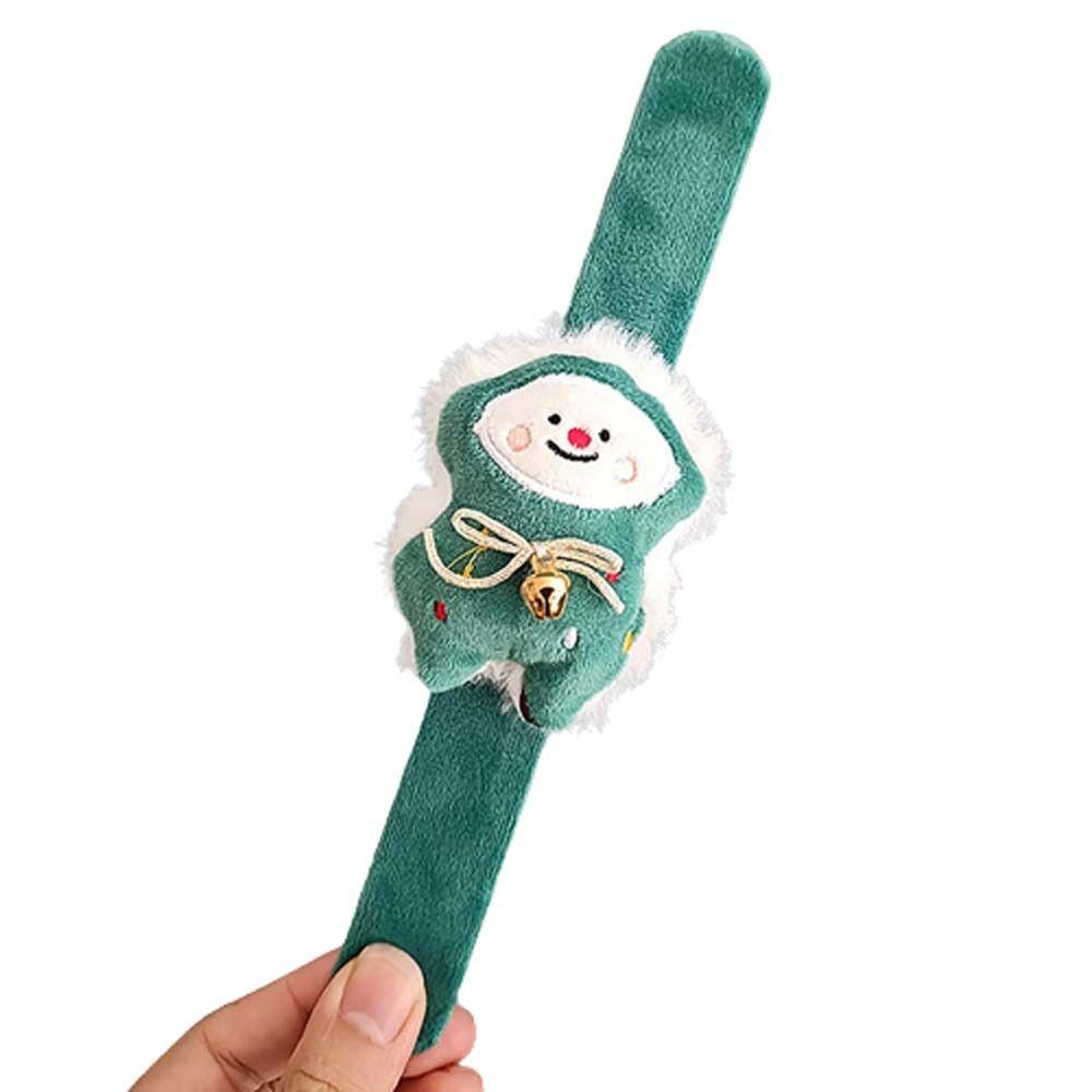 Snowman Santa Wristband With Clap Circle Elk Slap Bracelets Christmas Gifts