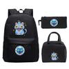 Demon Hunters Printed Children's Backpack Three-piece Campus Fashion Primary and Secondary School Students Large Capacity School Bag