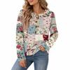 Women's Fashion Button Neck Knit Long Sleeve Casual Top for Everyday Wear