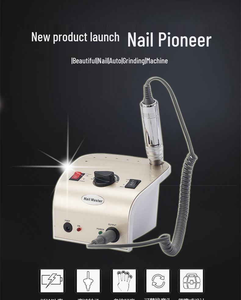 35000 RPM Electric Nail Polishing/Engraving Machine - Low Vibration & Noise for Home Use