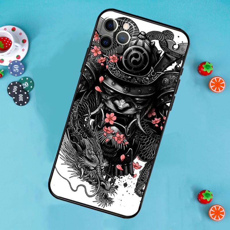 

Japanese Hannya Oni Mask Phone Case For iPhone 17 Air 15 14 13 12 11 16 Pro Max 13 12 mini 15 16 Plus 16e Cover Funda iPhone 14 Plus