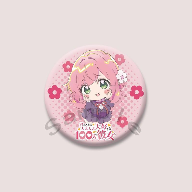 The 100 Girlfriends Who Really Love You Anime Brooches Cartoon Figure Nano Eiai Karane Inda Badges Bag Hat Clothes Button Pins