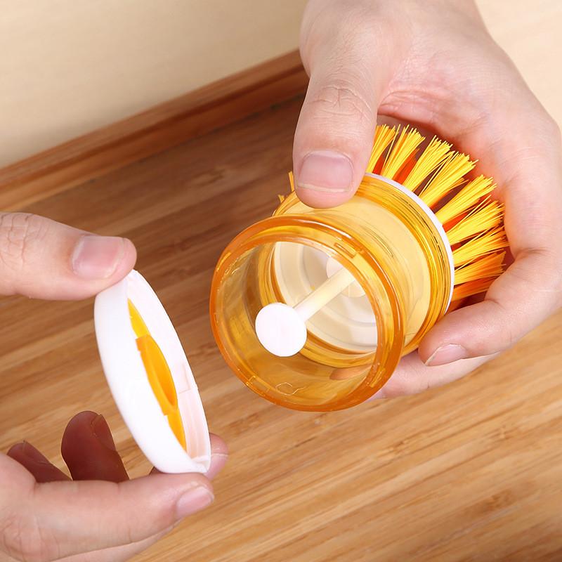 Brush Kitchen Cleaning With Liquid Dispenser For Pots Pans And Utensils