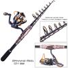 Sougayilang Fishing Rod Carbon Telescopic Fishing Pole and Spinning Fishing Reel Combo