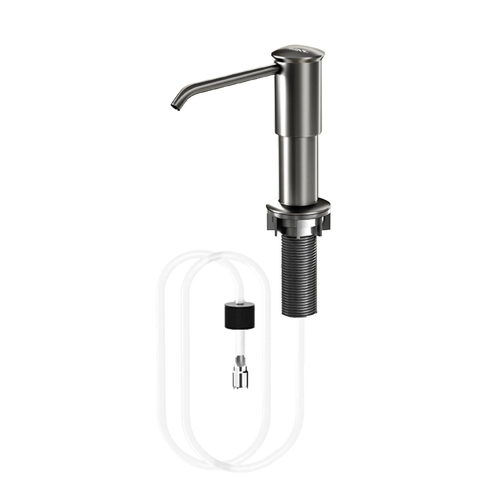 

Комплект подовжувальної трубки для дозатора мила з нержавіючої сталі Кухонна раковина Дозатор рідкого мила Лосьйон для ванної кімнати Миючий засіб Ручні прес-насоси сірий колір