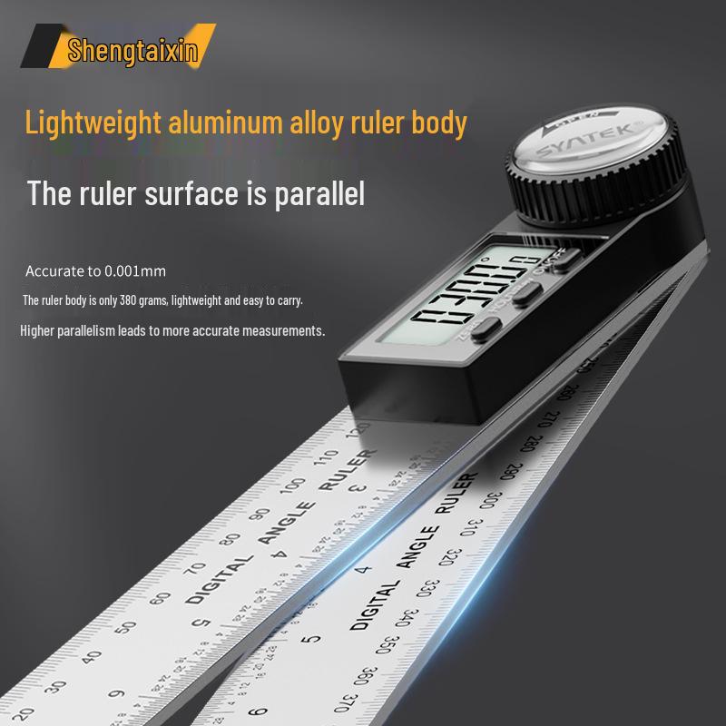 Shengtai Xin Stainless Steel Digital Protractor - High-Precision Angle Gauge