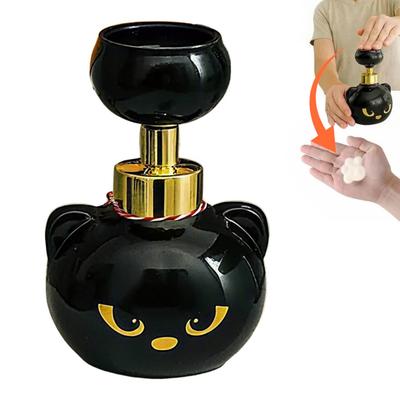 1/2/3Pcs Cat Shape Foam Soap Dispenser Black Kitten Design Reusable