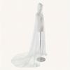 1 pezzo Mantello per Matrimonio Festa Halloween Poliestere Lungo con Cappuccio Vintage Tulle Trasparente Mantello Elegante Monocolore Mantello Costume