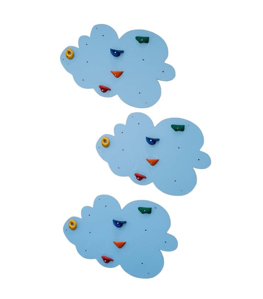 Climbing Wall Cloud 3 White - Gray Holds