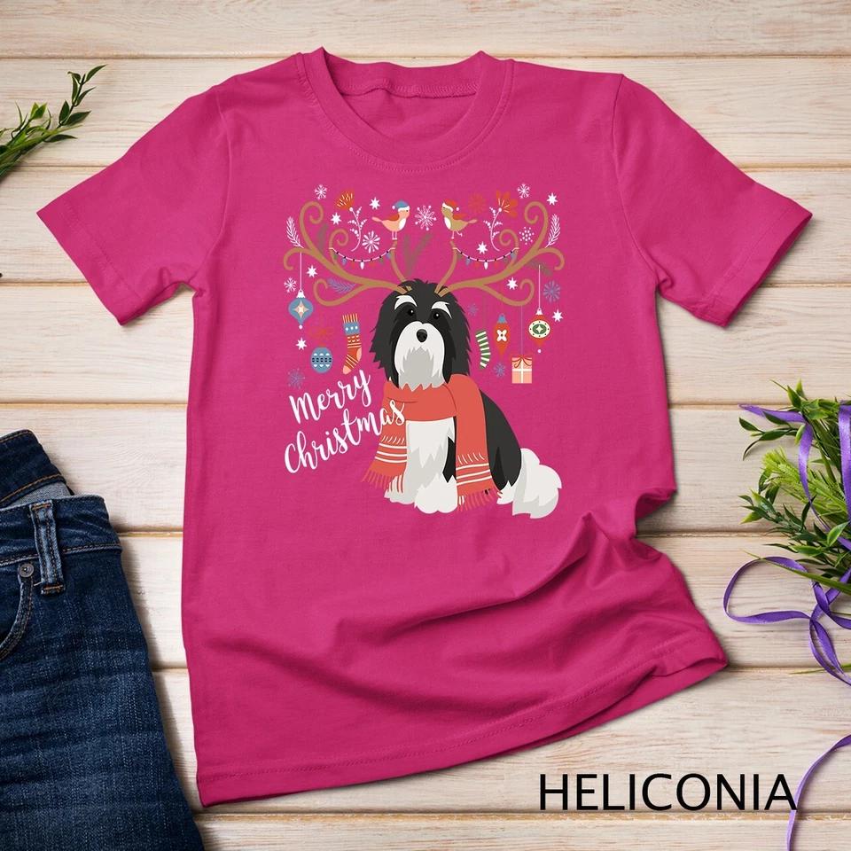 Havanese Christmas Reindeer Dog Unisex T-shirt 4 3XL