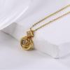 Trendy Women's Necklace: Rose Gold Elf's Tears Pendant Projection