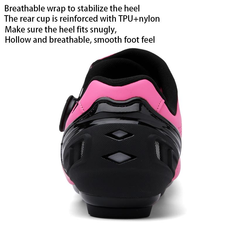 Erkek Bisiklet Ayakkabıları Yol Bisikleti Kadın Pembe Yarış Bisikleti Kendinden Kilitli Hız Bisikleti Spor Ayakkabı Düz Kilitler Dağ Bisikleti Ayakkabıları