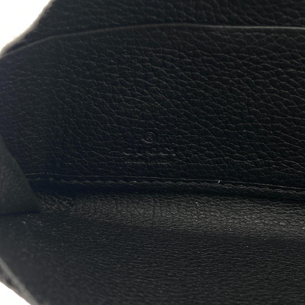 GUCCI 658691 Zip Around leather Purse black leather unisex Used