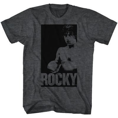 Koszulka Rocky Balboa Licencjonowana Nowa Męska W Pudełku Czarny Melange w Rozmiarach SM5XL Koszulka Unisex