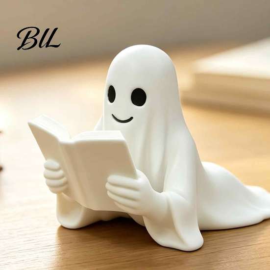 Ghost Theme Reading Tools Book Bookmark, 3D Printed Halloween Page Marker, Marker Lightweight PLA Clip for Students And Office Supplies Creative