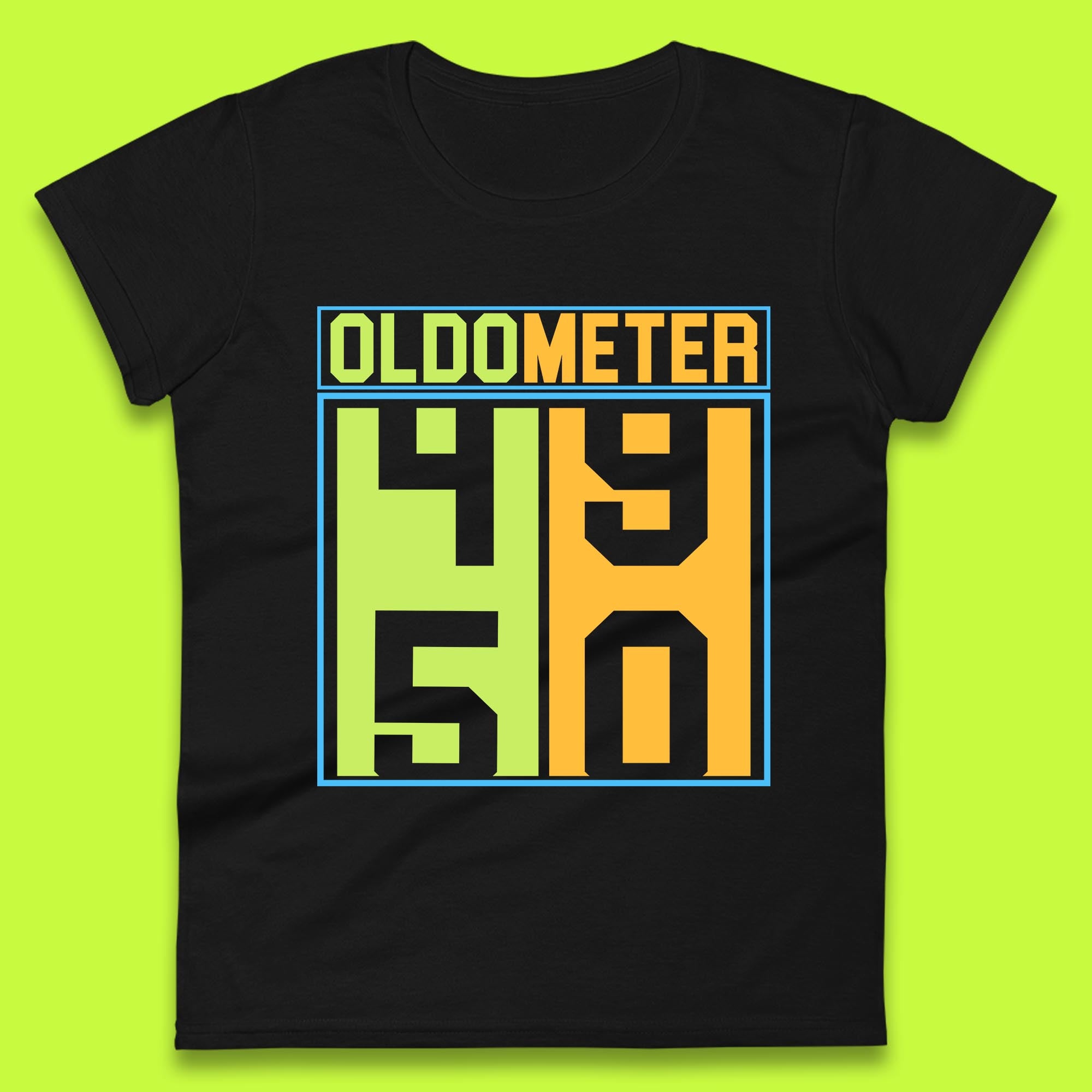 Oldometer Happy Birthday Odometer Funny 50th Birthday Gift 50 Years Old Gift Womens Tee T Shirt Mens Tops Unisex Top S
