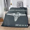 Dr. House Print Soft Flannel Throw Blanket Lightweight Warm SofaCouch Bed Home Decor Cover For Movie Fans