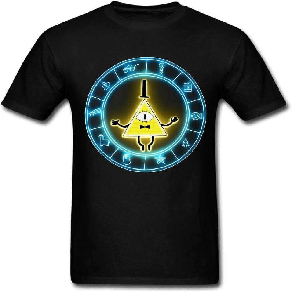 Футболка мужская белая Gravity Falls Bill Cipher New Wave, размер Medium. XXXXXL чёрный