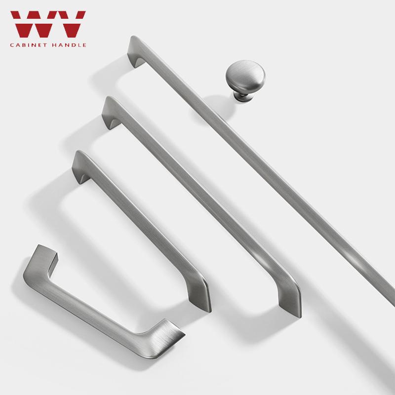 WV Kitchen Cabinet Storage Handles Modern Cupboard Gold Brass Cabinet Door Handles Gray Drawer Knobs Kitchen Furniture Hardware