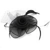 Ladies Gauze Hat Bridal Wedding Birdcage Fascinator   Hair Accessory (Red)