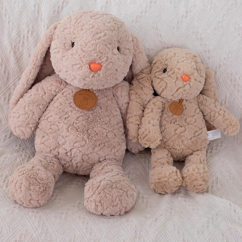 Cute Long-Eared Bunny Doll Plush Toy Little White Rabbit Doll Children Sleep Soothing Pillow Rag Doll