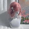 Ashely Pink Wig Short Bobo Curly 14inch Sweet Cosplay Wigs for Women Lolita Headband Wig Heat Resistant Matte Synthetic Wigs