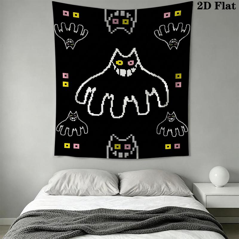 Deltarune Wall Tapestry Aesthetic Wall Hanging Printed Fabric Blanket Decorative Tapestries for Bedroom Living Room Home Decor