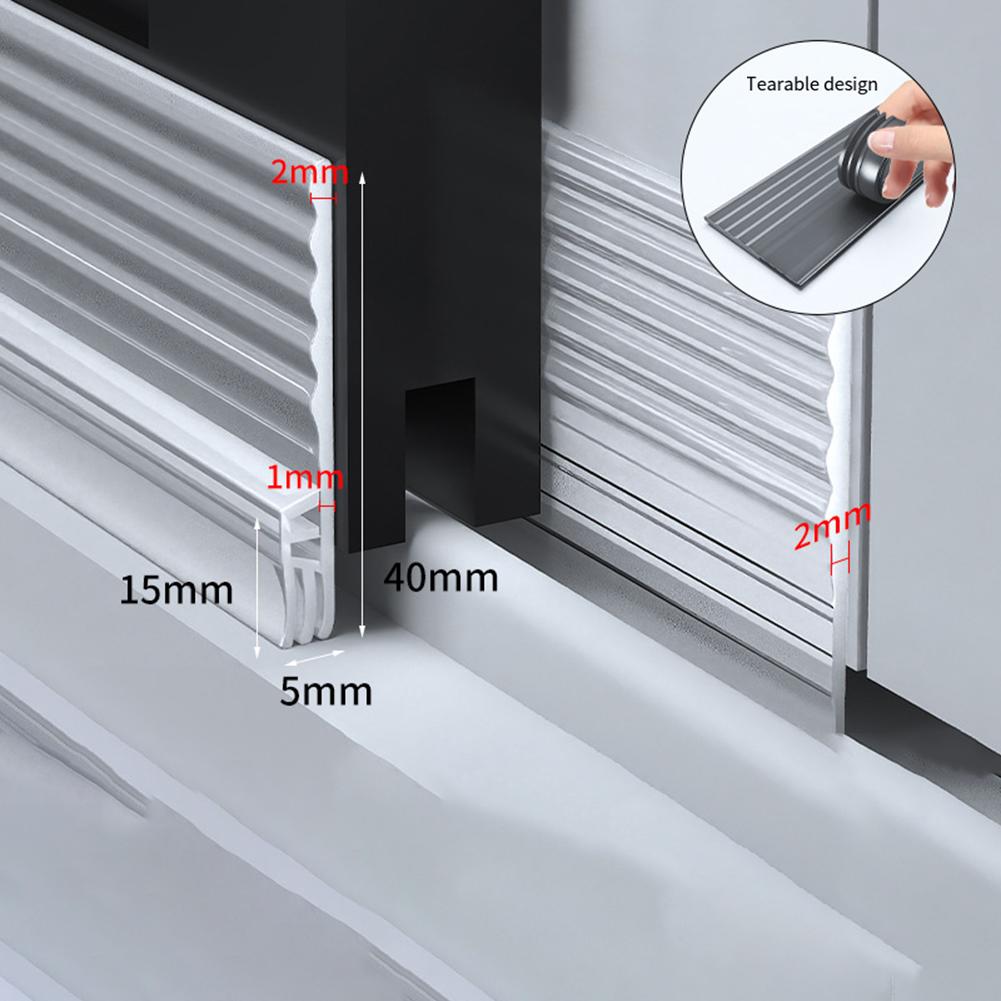Sliding Window Seal Strip Aluminum Alloy Sliding Door Window Gap Windproof Seal Strip Soundproof Home Insulation Sealing Tape