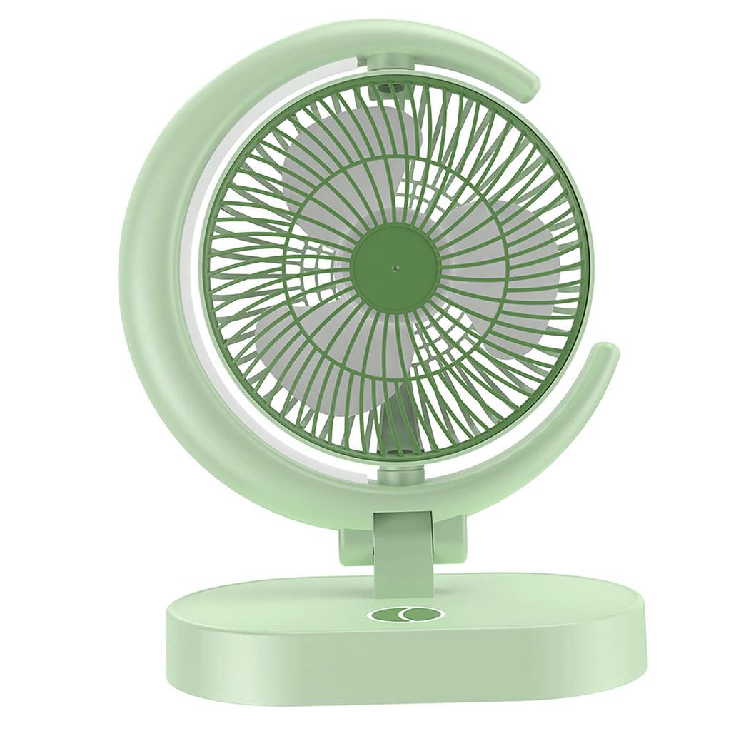 USB Desk Fan Rechargeable Quiet Small Portable Desktop Table Fan with Light for Home Travel