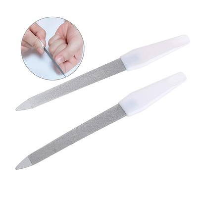 Dwustronny metalowy pilnik do paznokci ze stali nierdzewnej Bufor do manicure i pedicure